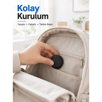 Mini Akıllı Takip Cihazı 2 Yıl Pil Ömrü Android İos Uyumlu Çanta Araç Valiz Takip Aparatı