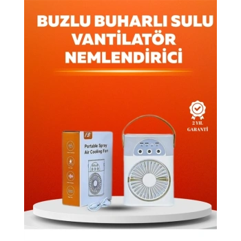 Mini Usb Klima Fan | 3 Kademeli Spreyli Hava Soğutucu, Taşınabilir