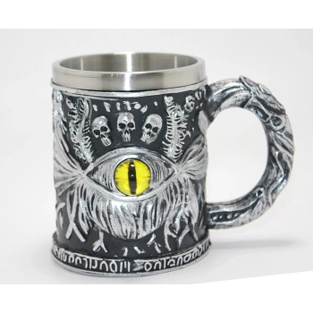 Mistik Ejderha Gözü 3d Kabartmalı Paslanmaz Çelik Kupa Bardak Alk4371