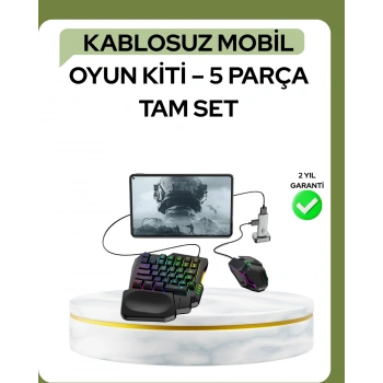 Mobil Pubg Ları İçin 5in1 Klavye Mouse Oyun Seti – Bt5.3 Destekli