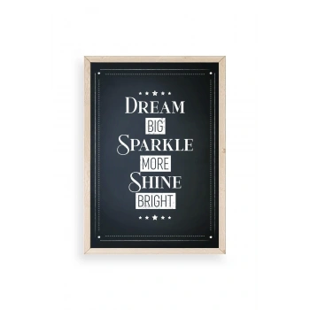 Motto Ahşap Çerçeveli Tablo