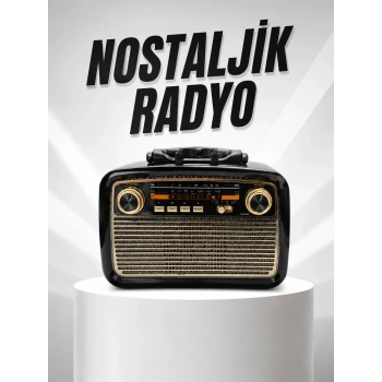 Müzik Kutusu Bluetooth Bağlantılı El Fenerli Nostaljik Tasarım Radyo
