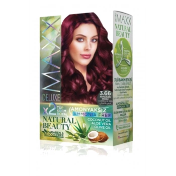 Natural Beauty Amonyaksız Saç Boyası 3.66 Patlıcan Moru (599)