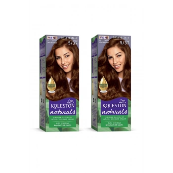 Naturals Saç Boyası Orta Kestane 5/37 2X Paket (599)