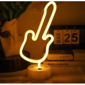Neon Gitar Masa Lambası