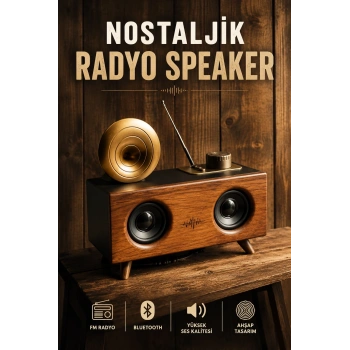 Nostaljik Görünümlü Bluetooth Bağlantılı Speaker