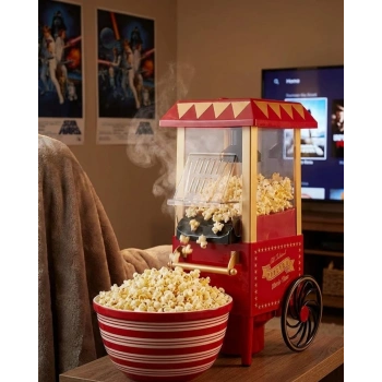 Nostaljik Tasarımlı Yağsız Mısır Patlatma Makinesi