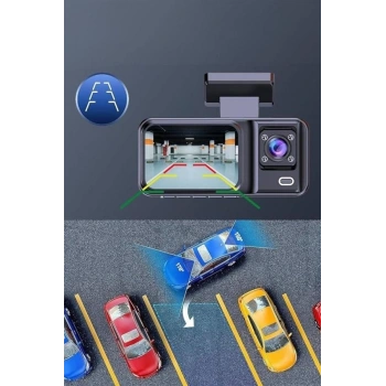 Ön Ve Arka Kameralı 2 İnç 1080p Full Hd Dvr Araç İçi Ekran