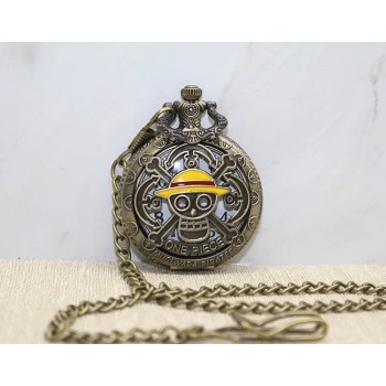 One Piece Tasarımlı Köstekli Saat