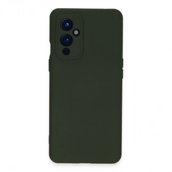One Plus 9 Kılıf Nano İçi Kadife Silikon - Koyu Yeşil