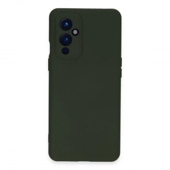One Plus 9 Kılıf Nano İçi Kadife Silikon - Koyu Yeşil