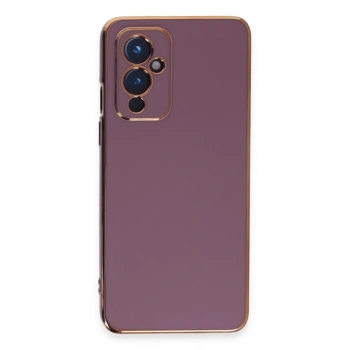One Plus 9 Kılıf Volet Silikon - Mor