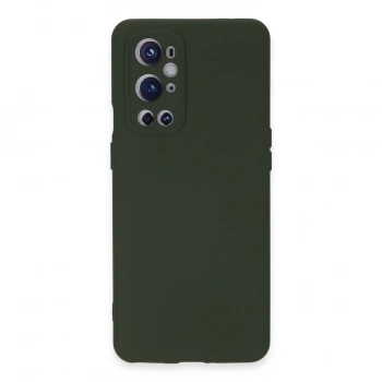 One Plus 9 Pro Kılıf Nano İçi Kadife Silikon - Koyu Yeşil