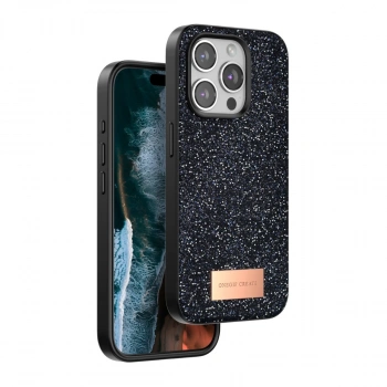 Onegif Apple İphone 15 Pro Max Bright Simli Kapak - Siyah