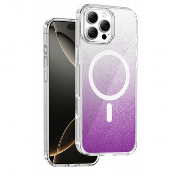 Onegif Apple İphone 16 Pro Max Sora Simli Magsafe Kapak - Mor