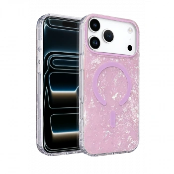 Onegif Apple İphone 17 Pro Max Mila Dalgalı Magsafe Kapak - Lila