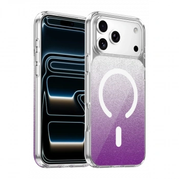 Onegif Apple İphone 17 Pro Max Sora Simli Magsafe Kapak - Mor