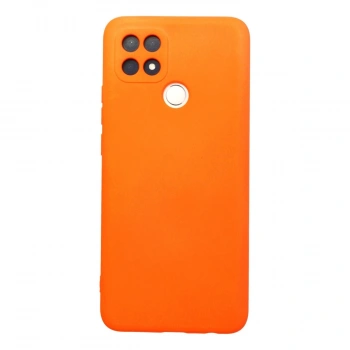 Oppo A15 Kılıf Nano İçi Kadife Silikon - Turuncu