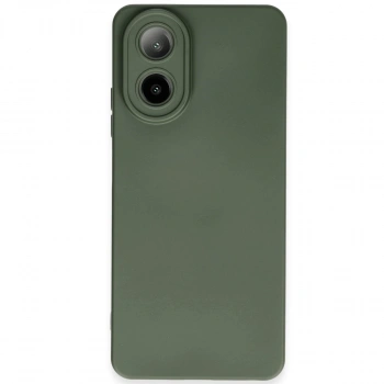 Oppo A38 Kılıf Nano İçi Kadife Silikon - Koyu Yeşil