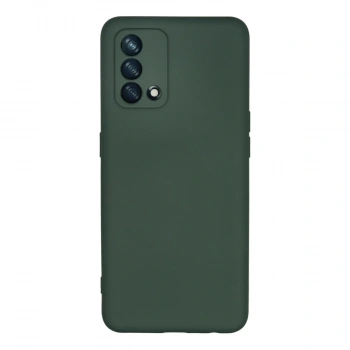 Oppo A74 4g Kılıf Nano İçi Kadife Silikon - Koyu Yeşil