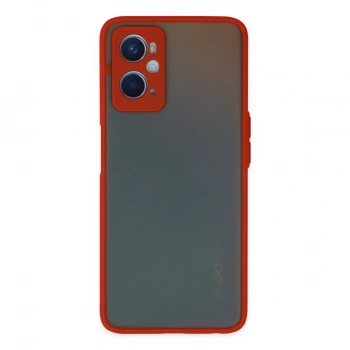 Oppo A96 Kılıf Montreal Silikon Kapak - Kırmızı
