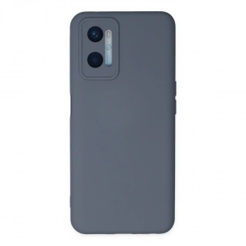 Oppo A96 Kılıf Nano İçi Kadife Silikon - Gri