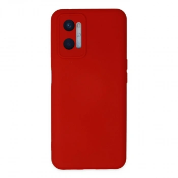 Oppo A96 Kılıf Nano İçi Kadife Silikon - Kırmızı