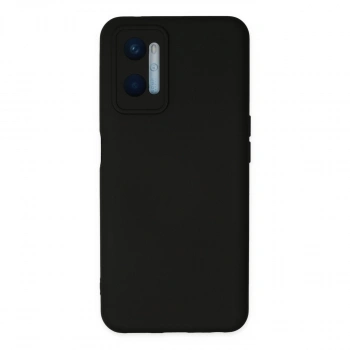 Oppo A96 Kılıf Nano İçi Kadife Silikon - Siyah