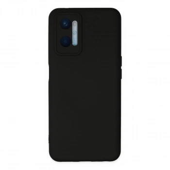 Oppo A96 Kılıf Nano İçi Kadife Silikon - Siyah