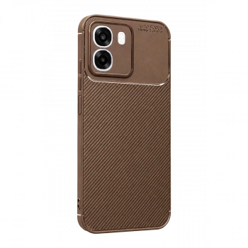 Oppo Oppo A6t 5g Auto Focus Karbon Kapak - Kahverengi