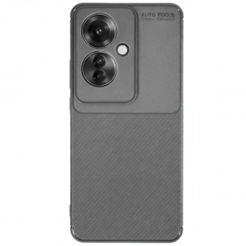 Oppo Reno 11f Kılıf Auto Focus Karbon Kapak - Gri