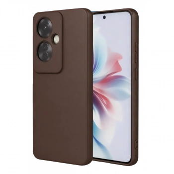 Oppo Reno 11f Kılıf First Silikon - Kahverengi