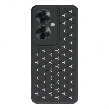 Oppo Reno 11f Kılıf Petek Silikon Kapak - Siyah