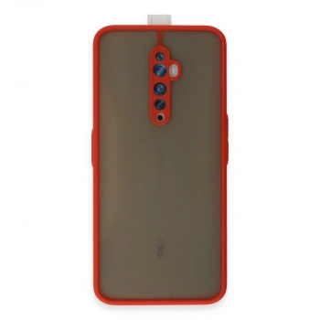 Oppo Reno 2z Kılıf Montreal Silikon Kapak - Kırmızı