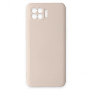 Oppo Reno 4 Lite Kılıf Nano İçi Kadife Silikon - Pudra