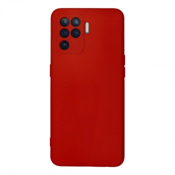 Oppo Reno 5 Lite Kılıf Nano İçi Kadife Silikon - Kırmızı