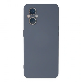 Oppo Reno 7 Lite Kılıf Nano İçi Kadife Silikon - Gri