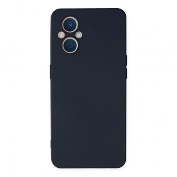 Oppo Reno 7 Lite Kılıf Nano İçi Kadife Silikon - Lacivert