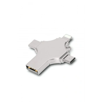 Otg 4in1 Cep Telefonu Çok Fonksiyonlu Usb Flash Bellek 64 Gb Type-c, Micro Sd Ve Kart Okuyucu