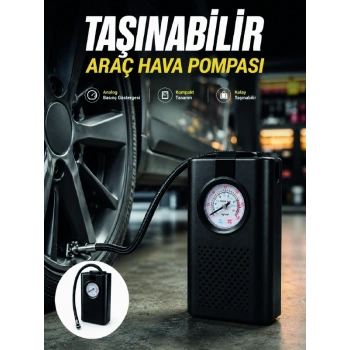 Otomobil Bisiklet Ve Motosiklet İçin Taşınabilir Lastik Hava Pompası