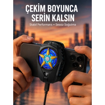 Oyunlar İçin Telefon Soğutucu – 65-85 Mm Uyumlu, Dijital Ekranlı Yeni Nesil