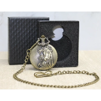 Özel Kutulu At Büstü Köstekli Saat Alk2617