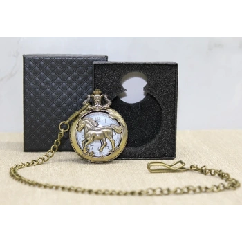 Özel Kutulu At Tasarımı Köstekli Saat Alk4682