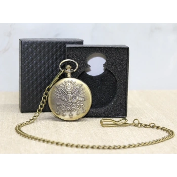 Özel Kutulu Osmanlı Devlet Arması Köstekli Saat Alk3983