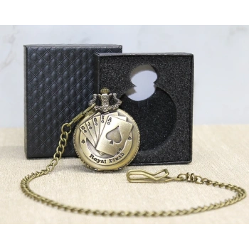 Özel Kutulu Oyun Kartı Köstekli Saat Alk3876