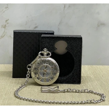 Özel Kutulu Rakamlı Gümüş Köstekli Saat