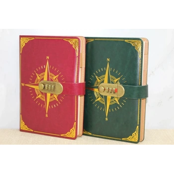 Özel Tasarım Şifreli Deri Defter  Alk3952