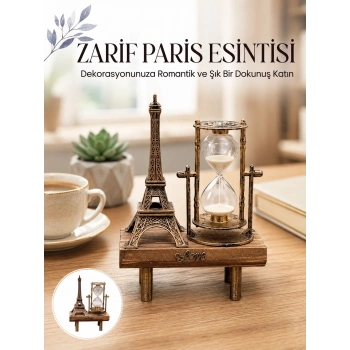 Paris Eyfel Kulesi Hediyelik Eyfel Retro Kum Saati Dekoratif Eşya Yeni Nesil