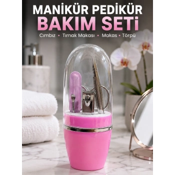 Pembe Tırnak Bakım Seti Cımbız Makas Tırnak Makası Ve Törpü İçeren Kit