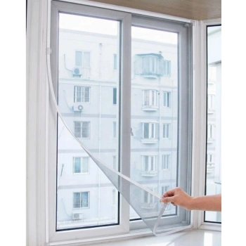 Pencere Sineklik Tülü 100x150 Cm Çift Taraflı Bant Hediyeli Kesilebilir Tül Sineklik Seti